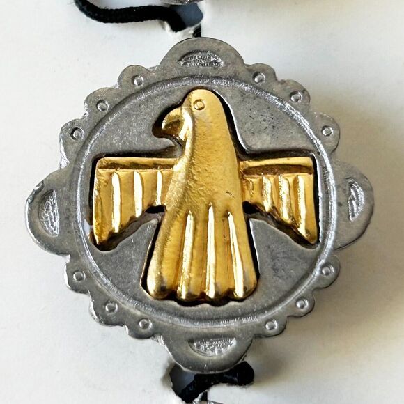 Nony Southwest Button Covers 6 Silver/Gold Tone Cactus-Thunderbird-Arrowhead - Picture 4 of 10